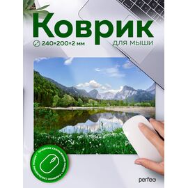  Коврик для компьютерной мыши Perfeo "Природа", Рис.2, (240*200*2 мм),ткань+резиновое основание, (Арт. PF_E1738) 