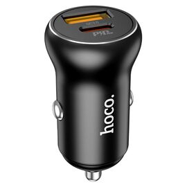  АЗУ HOCO NZ5 Smooth road PD30W+QC3.0 Car charger black 