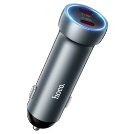  АЗУ HOCO Z54B Prosperous 2Type-C, PD 60Вт, кабель 8 pin-Type-C, 1,0м серый 