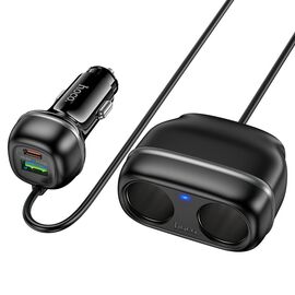  АЗУ HOCO Z59 Rank 1USB, 1Type-C 48Вт, PD30W/QC3.0, кабель 0,75м прикуриватель двойной чёрный 