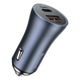  АЗУ Baseus CCJD-A0G Golden Contactor Pro Dual Quick Charger Car Charger U+U 40W gark gray 