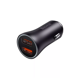  АЗУ Baseus CGJM000013 Golden Contactor Max Dual Fast Charger Car Charger U+U 60W Dark Gray 