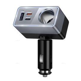  АЗУ HOCO Z65A Smart cigarette lighter PD45W/2C1A car charger Black 