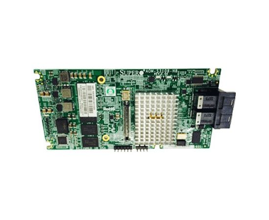  Контроллер Supermicro AOM-S3108M-H8 Add-on Module (8-port, SAS 12Gb/s, RAID 0,1,5,6,10,50,60, 2Gb onboard cache) (AOM-S3108M-H8) 