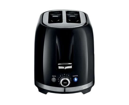  Тостер Centek СТ-1432 Black  850Вт, 7 ур. прожарки, 2 тоста, поддон, стоп, подогрев, разморозка 