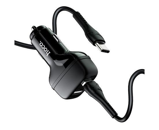  АЗУ HOCO Z36 Leader 2USB + Type-C 2.4A (чёрный) 