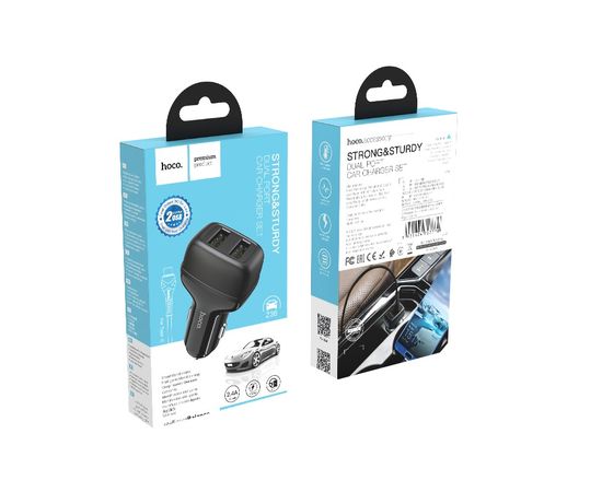 АЗУ HOCO Z36 Leader 2USB + Type-C 2.4A (чёрный) 