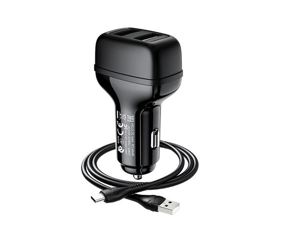  АЗУ HOCO Z36 Leader 2USB + Type-C 2.4A (чёрный) 