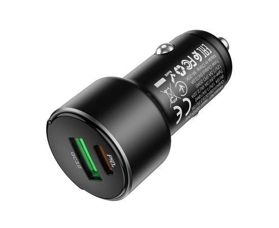  АЗУ HOCO Z42 Light road 2USB digital display PD20W, QC3.0 (чёрный) 
