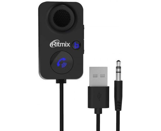  Автомобильный FM-модулятор Ritmix BTR-100 черный BT (80001126) 