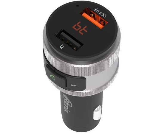  Автомобильный FM-модулятор Ritmix FMT-A707 черный MicroSD BT USB (80000131) 