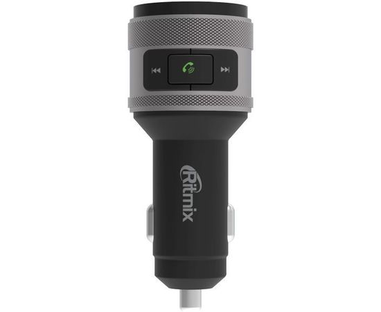  Автомобильный FM-модулятор Ritmix FMT-A707 черный MicroSD BT USB (80000131) 