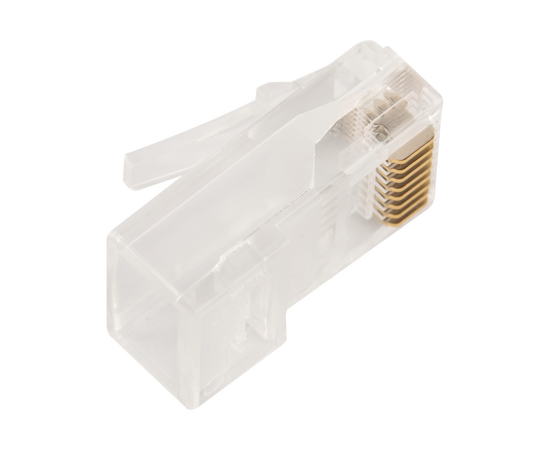  Коннектор LANMASTER (LAN-EZ45-8P8C/U6-100) RJ45 тип EZ, 8P8C, UTP, Cat.6, универсальный, покрытие 50 микрон,100 шт. 