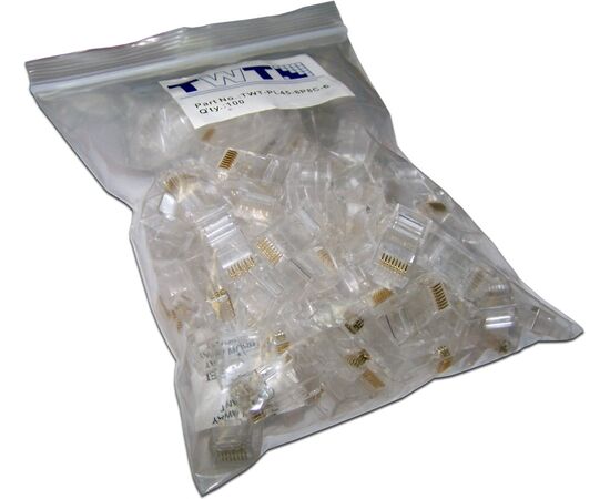  Коннектор медный Lanmaster TWT-PL45-8P8C UTP RJ45 кат.5e (упак.:100шт) 