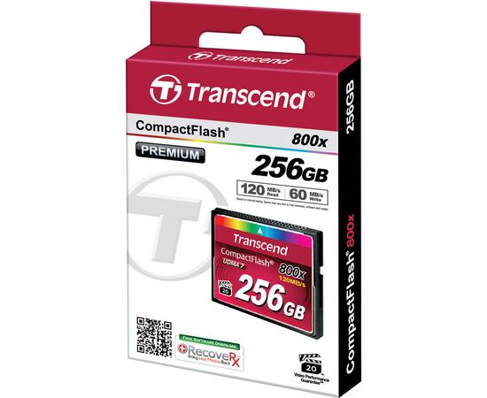  Флеш карта CF 256GB Transcend, 800X 