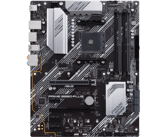  MB sAM4 ASUS PRIME B550-PLUS 90MB14U0-M0EAY0 ATX 4xDDR4 2хPCIEx16 3хPCIEx1 2xM.2 USB-C DP HDMI GLAN RTL(10) 