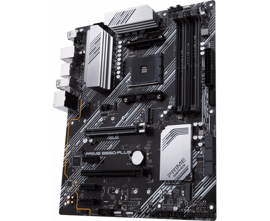  MB sAM4 ASUS PRIME B550-PLUS 90MB14U0-M0EAY0 ATX 4xDDR4 2хPCIEx16 3хPCIEx1 2xM.2 USB-C DP HDMI GLAN RTL(10) 