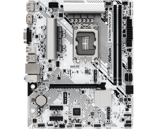  MB s1700 ASRock B760M-HDV/M.2, Intel®B760, 2xDDR5-4800, D-SUB+HDMI+DP, 1xPCI-Ex16, 2xPCI-Ex1, 4xSATA3(RAID 0/1/5/10), 2xM.2, 8 Ch Audio, 1x2.5GLan, (2+4)xUSB2.0, (3+2)xUSB3.2, (1+0)xUSB3.2 Type-C™, 1xPS/2 mATX, RTL 