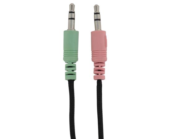  Гарнитура Ritmix RH-524M Black мониторный тип O40 мм, микрофон, регулятор громкости, кабель: 2,4 м 