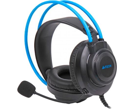  Наушники полноразмерные проводные, с микрофоном A4TECH Fstyler FH200U (серый/синий) 