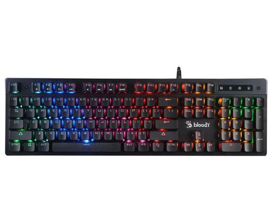  Клавиатура A4Tech Bloody B500N серый USB for gamer LED 