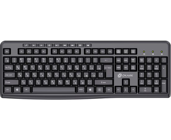  Беспроводная клавиатура OKLICK K225W (1875232) черный USB Multimedia 