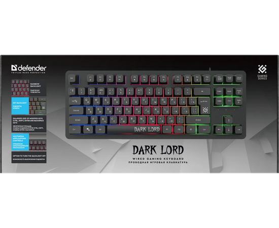 Клавиатура DEFENDER Dark Lord GK-580 BLACK 45580 