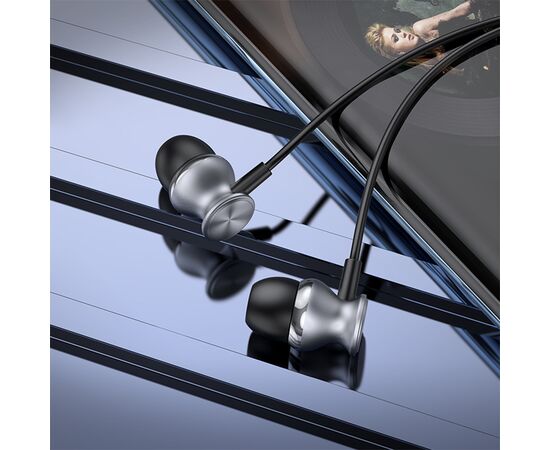  Наушники HОСО M106 Fountain metal universal with microphone (серый) 