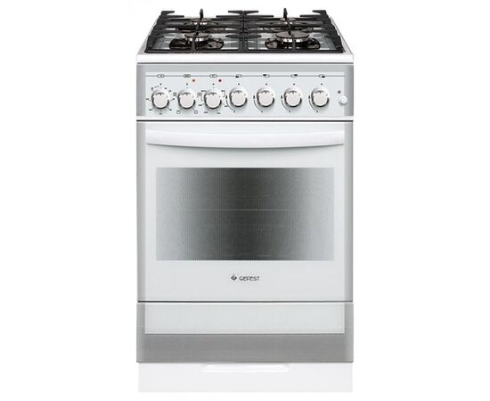  Плита газовая GEFEST 5502-02 0042 белый, 50x58.5x85 см, конфорок 4, духовка 52 л 