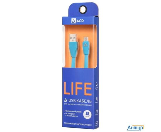  Дата-кабель ACD-Life ACD-U920-M1L Micro 1м синий 