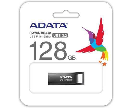  USB-флешка A-DATA UR340 AROY-UR340-128GBK 128GB USB 3.2 черный 