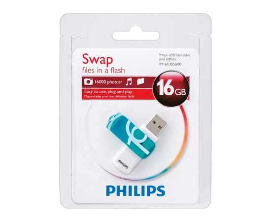  USB-флешка PHILIPS FM16FD05B/97 16GB Vivid2.0 16GB, USB 2.0 