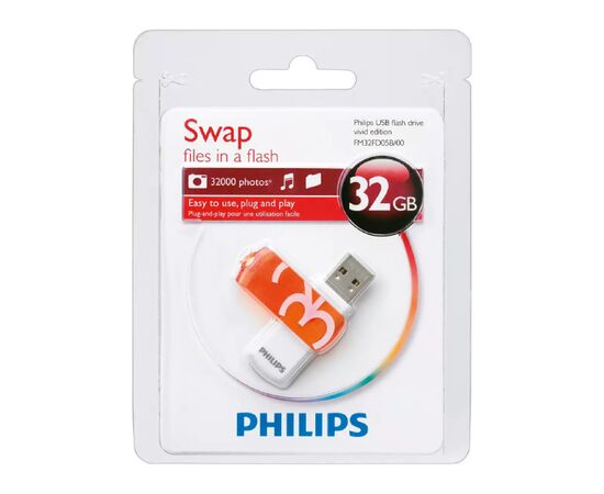  USB-флешка PHILIPS FM32FD05B/97 32GB Vivid2.0 32GB, USB 2.0 