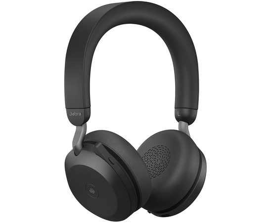  Гарнитура Jabra Evolve2 75, Link380a MS Stereo Black, для компьютера/мобильных устройств, накладные, Bluetooth/радио, черный 