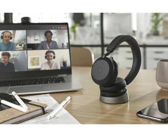  Гарнитура Jabra Evolve2 75, Link380a MS Stereo Black, для компьютера/мобильных устройств, накладные, Bluetooth/радио, черный 