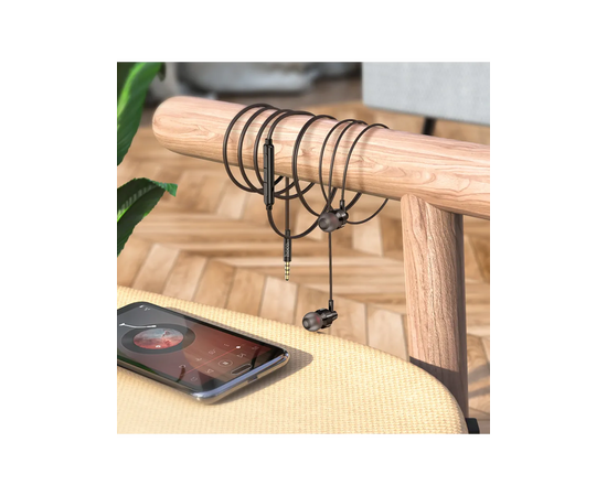  Наушники HOCO M90 Delight wire-controlled earphones with microphone (черный 3.5мм) 