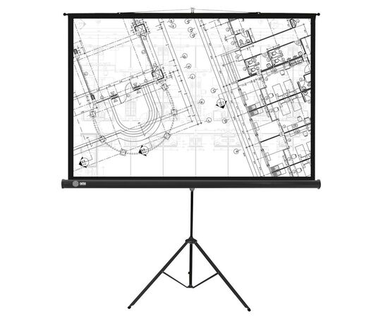  Экран Cactus 127x127см Triscreen CS-PST-127X127 1:1 напольный рулонный черный 