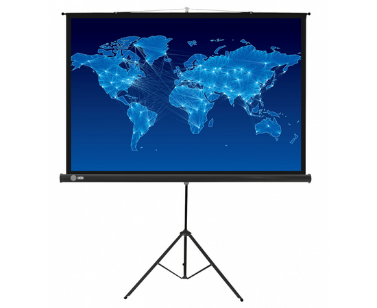  Экран Cactus 127x127см Triscreen CS-PST-127X127 1:1 напольный рулонный черный 