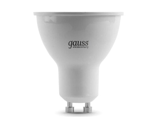  Лампа Gauss Elementary MR16 (13627) светодиодная 7Вт цок. GU10 спот 220B 4100K св.свеч.бел.нейт.MR16 (упак. 10шт) 
