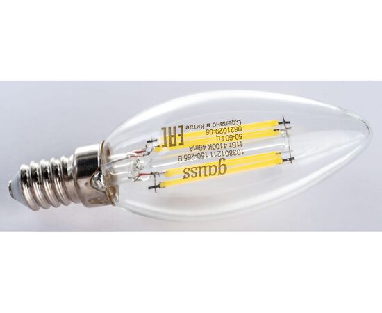  Лампа Gauss Filament (103801211) филам.11Вт цок. E14 свеча 220B 4100K св.свеч.бел.нейт. С35 (упак. 1шт) 