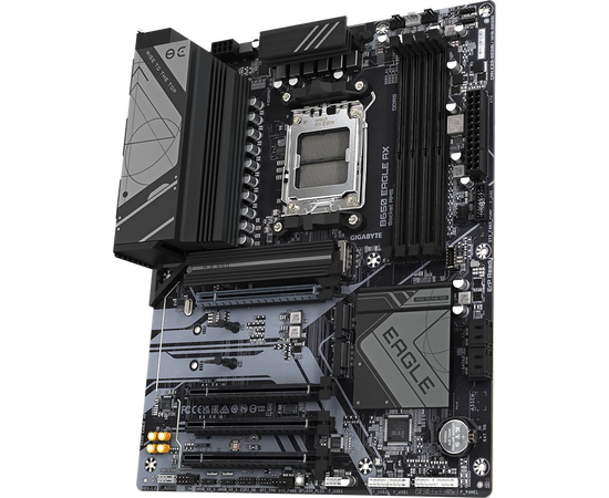  MB sAM5 Gigabyte B650 Eagle AX, AMD B650, 4xDDR5-5200 МГц, 4xPCI-Ex16, 3xM.2, Standard-ATX 