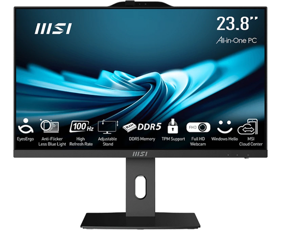  Моноблок MSI Pro AP242P 14M AiO (9S6-AE0621-1021) 23,8" IPS AG Non-touch, i5-14400 (2.5GHz), 16Gb DDR5 (2x8Gb), 256GB SSD, 2TB HDD, Intel UHD 
