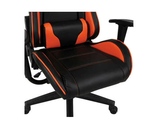  Кресло игровое BRABIX GT Racer GM-100 (531925) на колесиках, эко.кожа, 1шт. в комплекте черный/оранжевый 