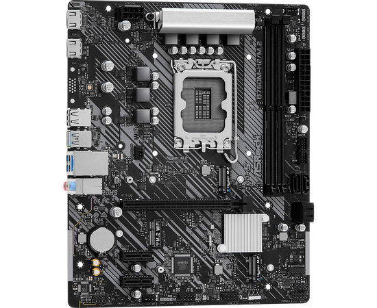  MB s1700 ASRock B760M-H2/M.2 Intel B760, 2xDDR5-5600 МГц, 1xPCI-Ex16, 2xM.2, Micro-ATX 