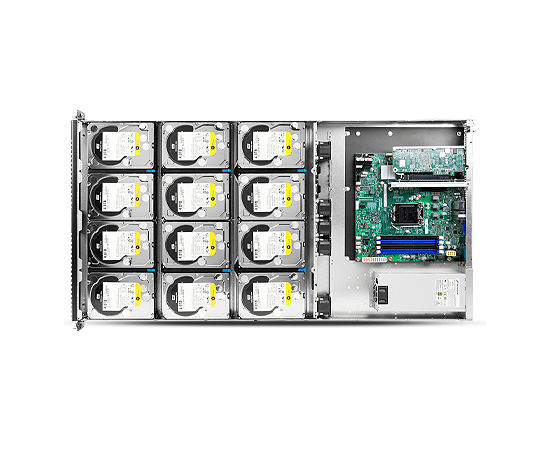  Корпус Chenbro RM14500H01*13640 1U,12Bay HDD,W/Rear Window+Mini SAS 