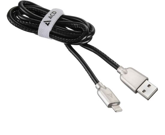  Дата-кабель ACD-Allure ACD-U926-P5B Lightning кожаный 1м черный 