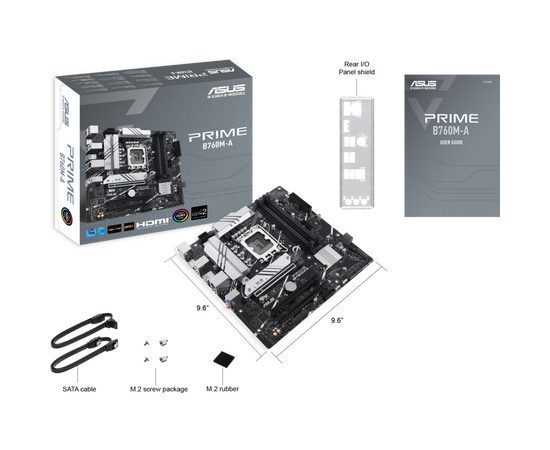  Материнская плата ASUS Prime B760M-A-CSM (90MB1EK0-M0EAYC) 