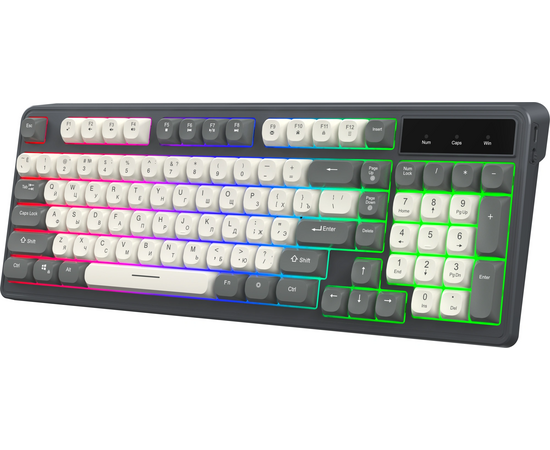  Клавиатура OKLICK 731G серый/белый 