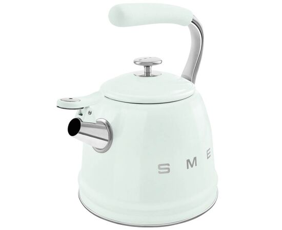  Чайник SMEG WKF01PG стиль 50-х гг, со свистком, 2.3л, индикация уровня воды, пастельный зеленый 