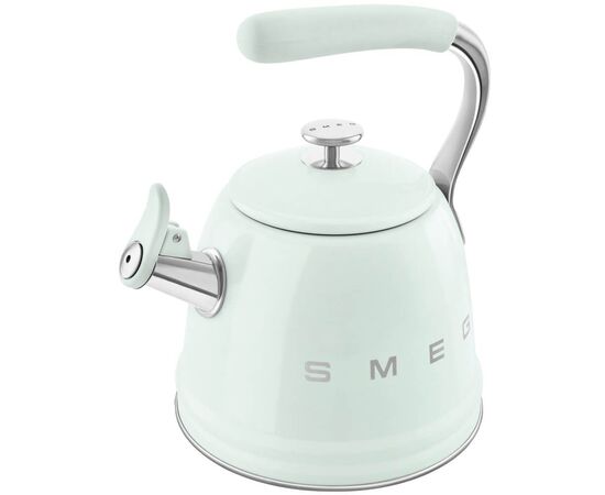 Чайник SMEG WKF01PG стиль 50-х гг, со свистком, 2.3л, индикация уровня воды, пастельный зеленый 